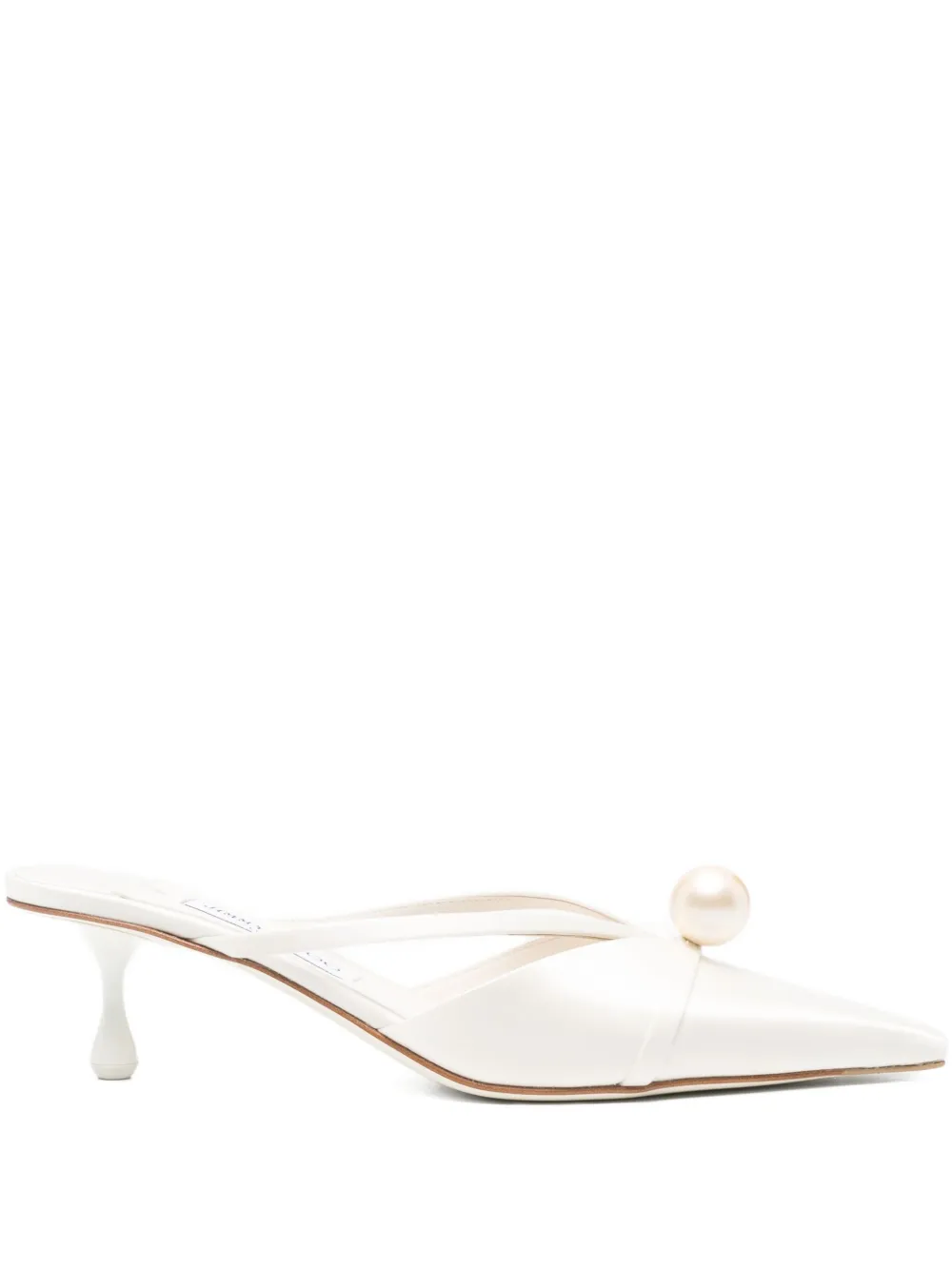 Мюли с искусственным жемчугом Jimmy Choo, белый