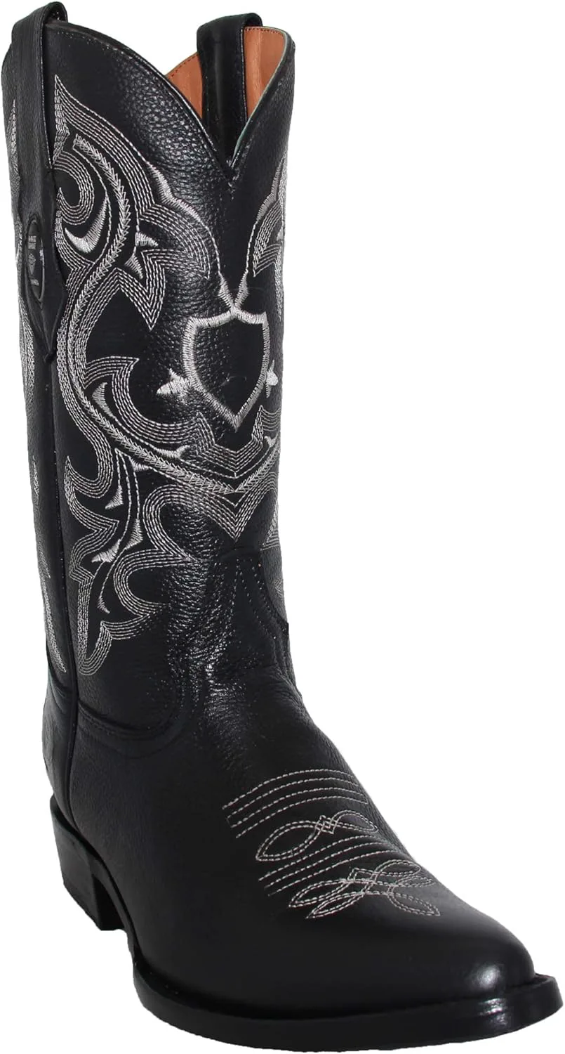 

Мужские ковбойские сапоги из натуральной кожи, модель J Toe, кожаные вестерн-сапоги The Western Shops, черный