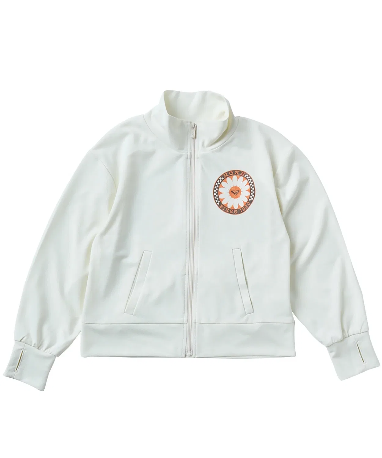 Рашгард детский Roxy Mini Wild Flower Zip с длинным рукавом, белый
