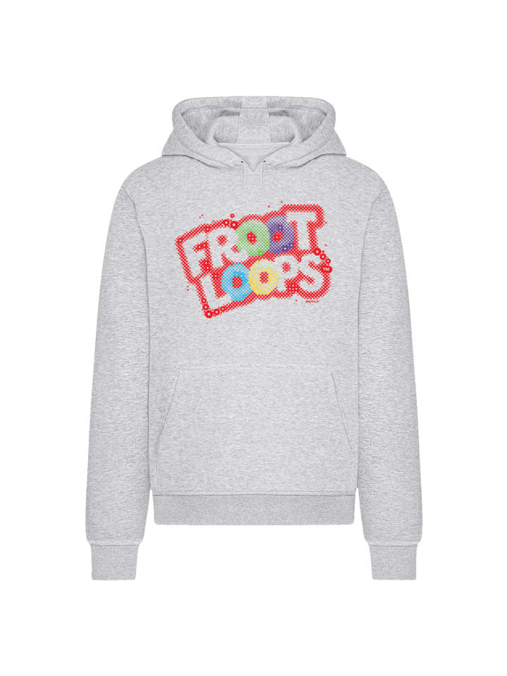 

Худи Kellogg's Froot Loops Breakfast Cereal Pop Art в сером меланжевом цвете F4NT4STIC