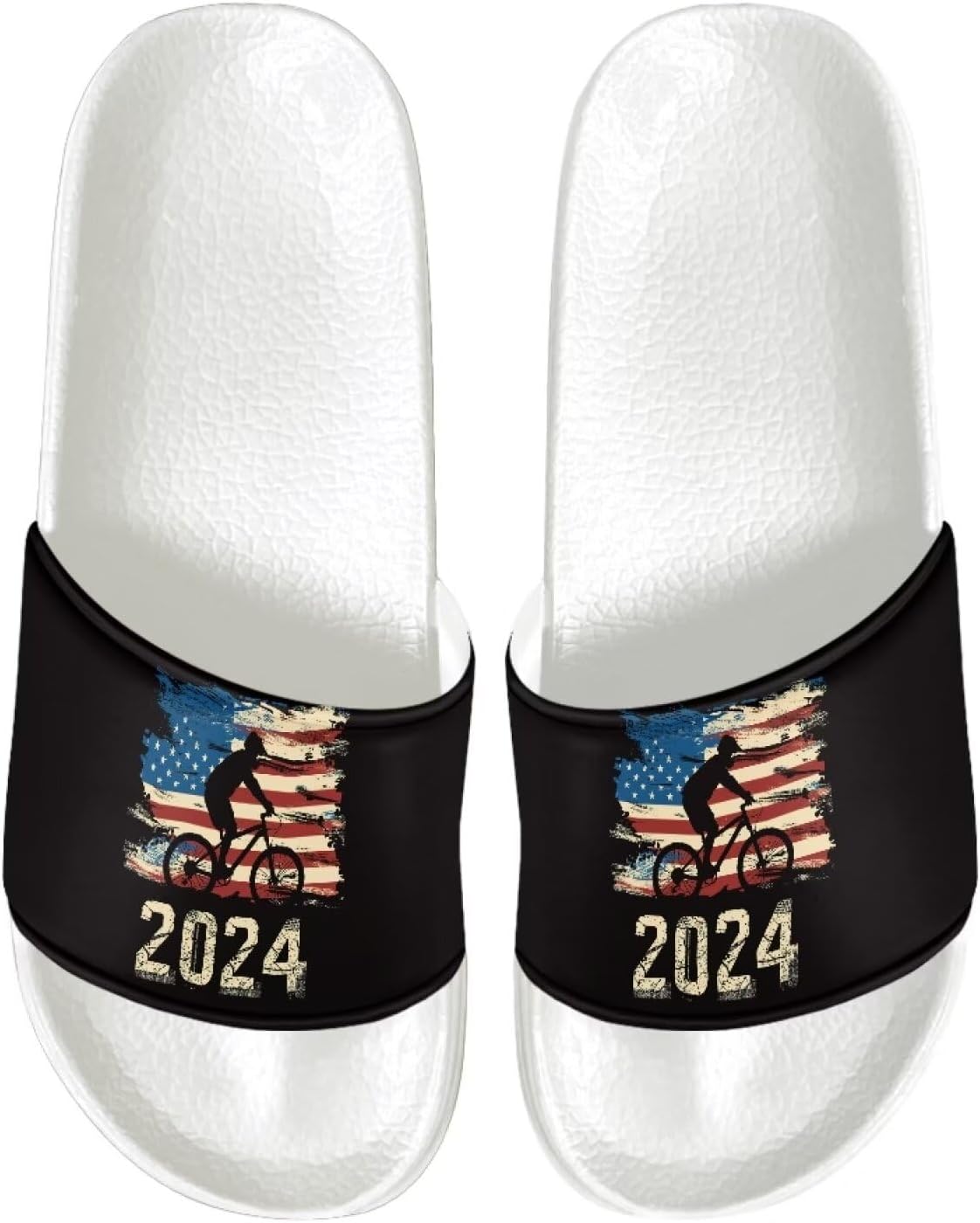 

Мужские сандалии с противоскользящей подошвой, ультракомфортные шлепанцы, легко надеваются, быстро сохнут, для душа, ванны, спа и бассейна, легкие шлепанцы с открытым носком Psesaysky, 2024 American Flag