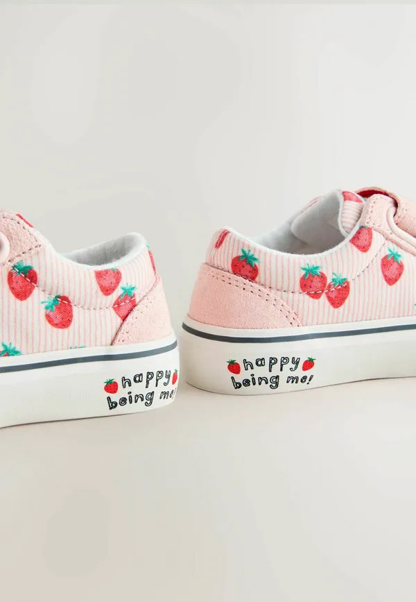 Стандартная посадка, детские туфли на липучках Next, Pink Strawberry — фото 4
