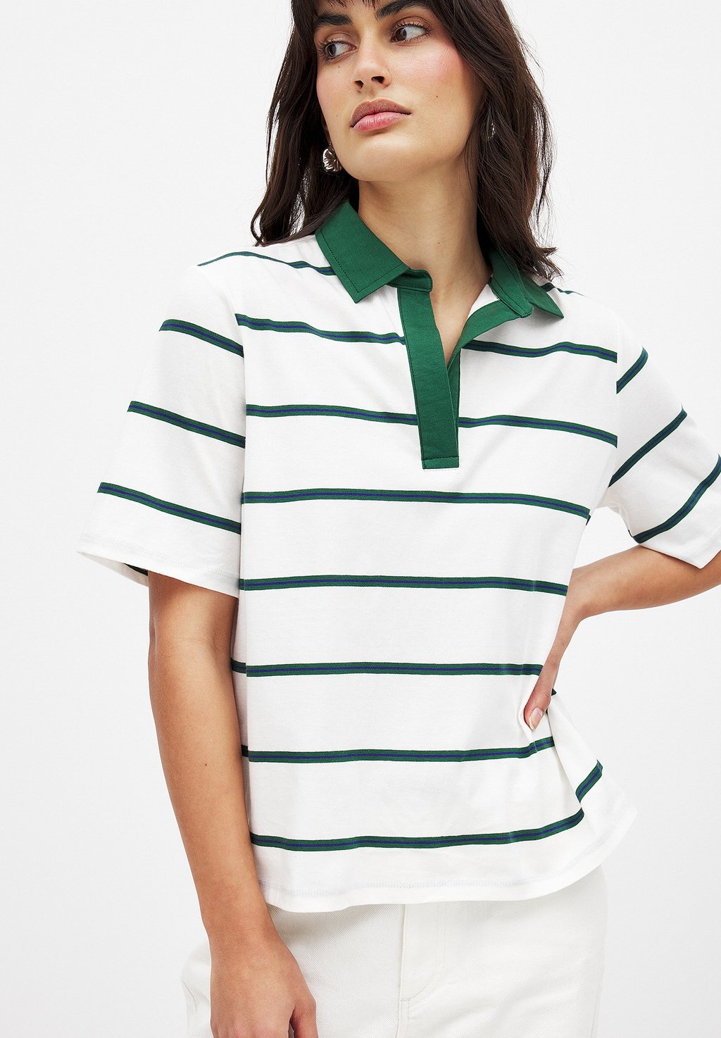 

Рубашка поло SHORT SLEEVE COLLAR NA-KD, белый