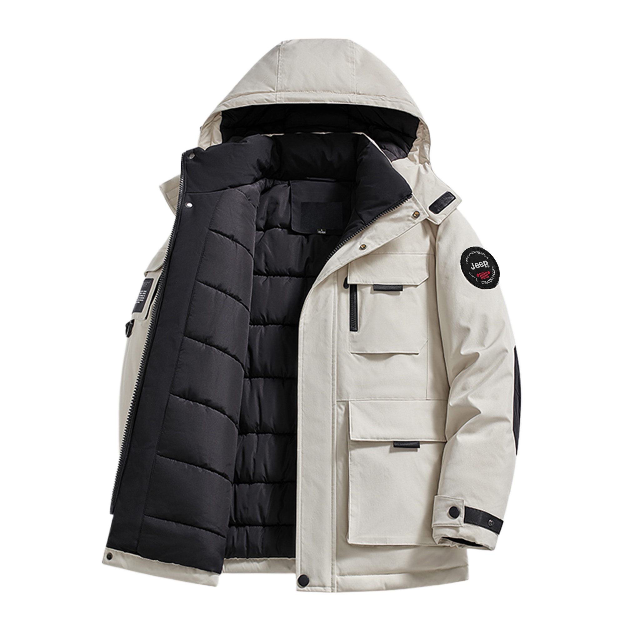 

Куртка Puffer Jacket Unisex Jeep, айвори белый