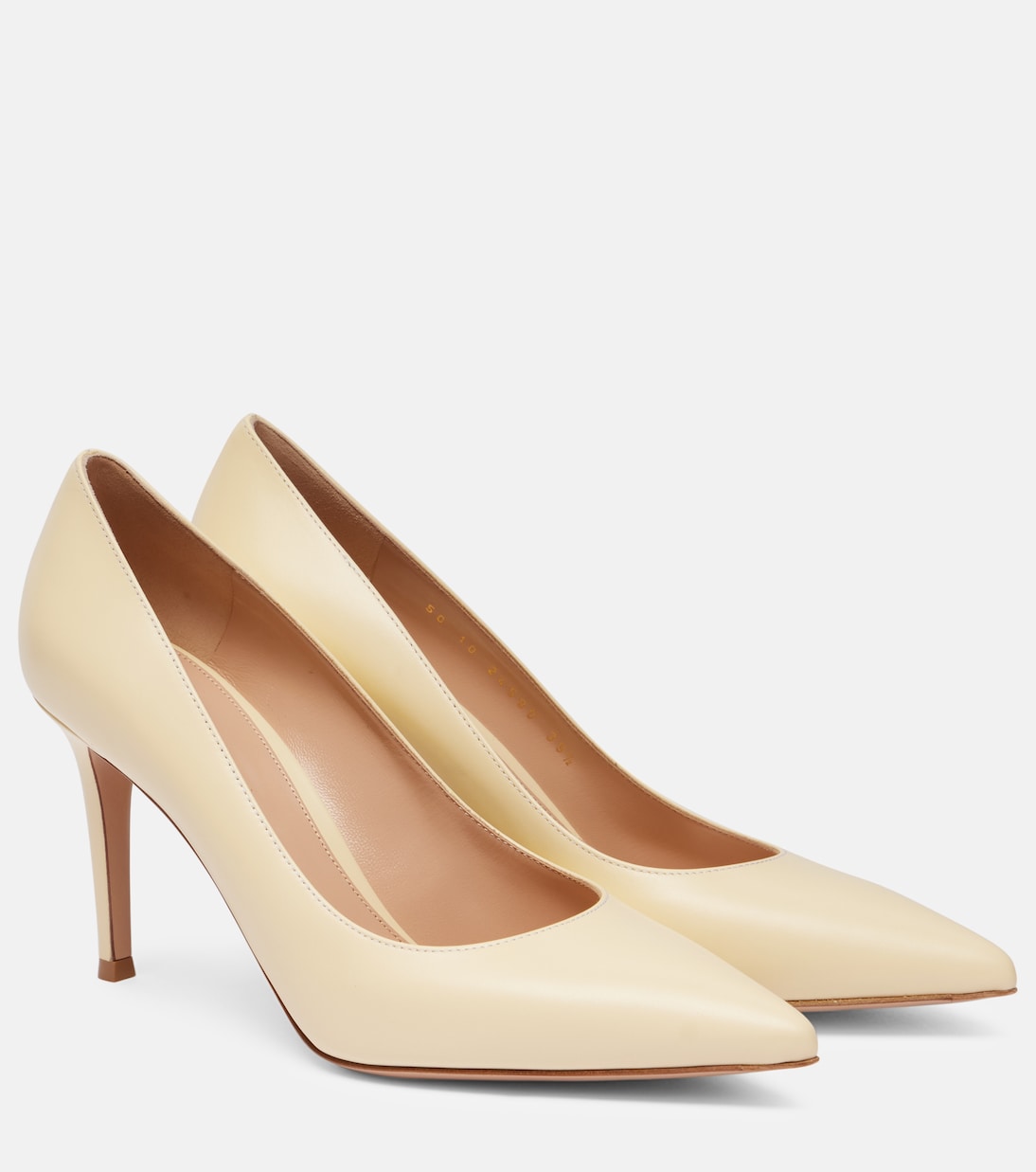 Туфли-лодочки Gianvito 85 из кожи Gianvito Rossi, кремовый