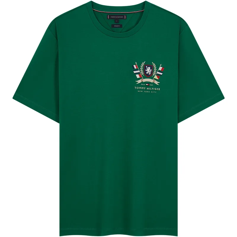 Футболка мужская с круглым вырезом Tommy Hilfiger, Dark Green L4F