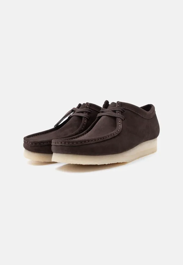 Повседневные кроссовки wallabee на шнуровке Clarks Originals, Dark Brown — фото 2