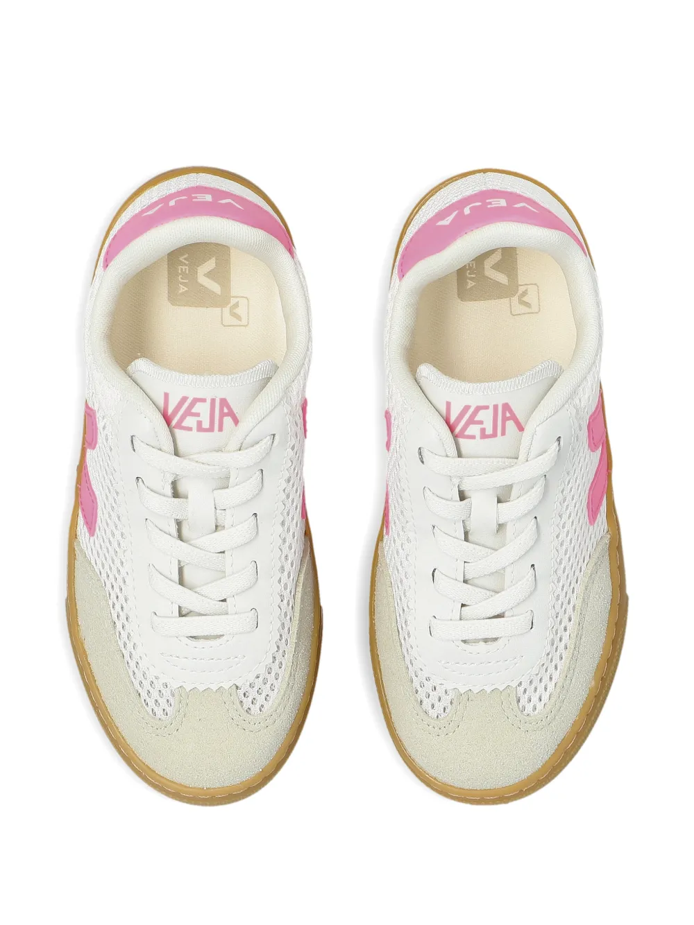 Кроссовки с логотипом из сетки Veja Kids, белый — фото 4