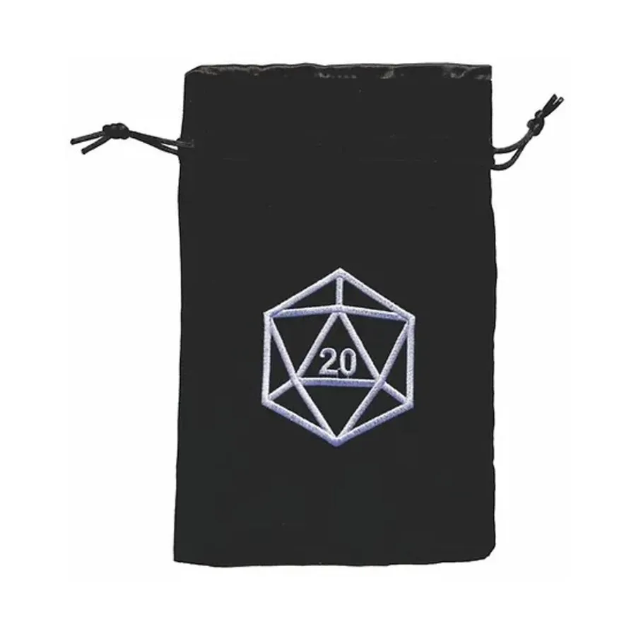 

d20 на черной сумке для игральных костей, Dice Bags (Black Oak)