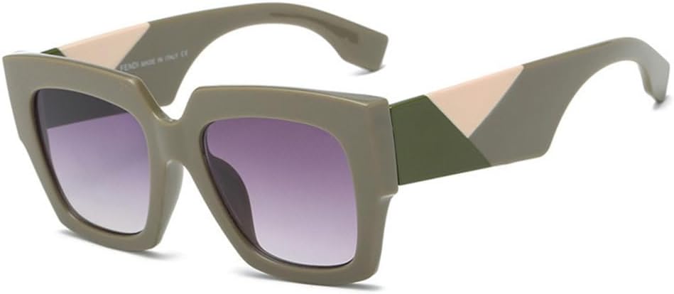 

Женские солнцезащитные очки квадратной формы 2027 года, винтажные солнцезащитные очки в крупной оправе, ретро-очки для женщин, очки с защитой от УФ-излучения UV400 MTZJH, Green-grey