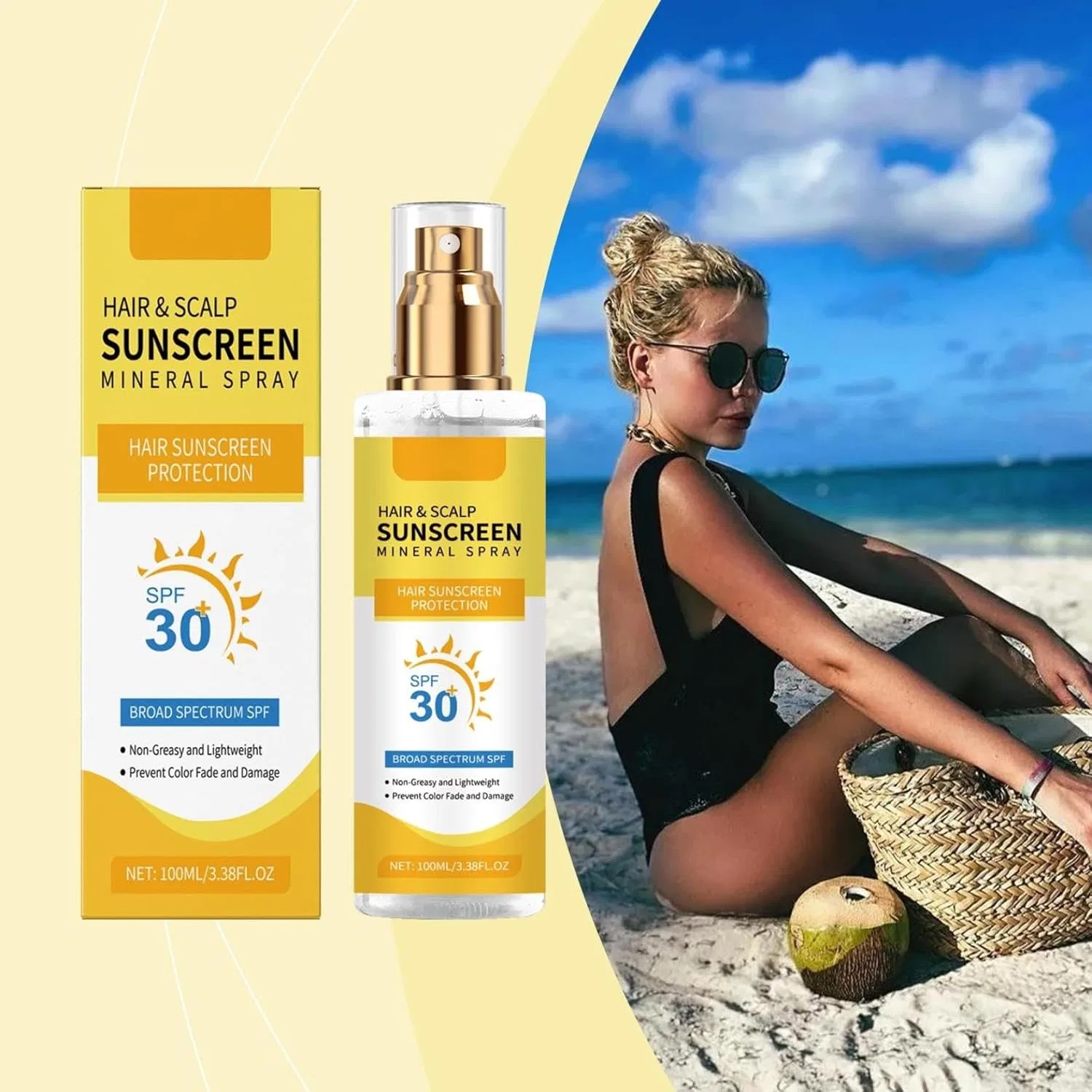 Спрей для защиты волос и кожи головы SPF 30 Generic, 3Pc — фото 2
