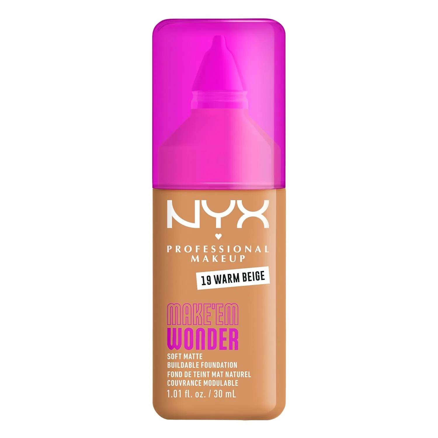 Тональная основа «Make 'Em Wonder Foundation» от NYX Professional Makeup Nyx Professional Makeup, Warm Beige