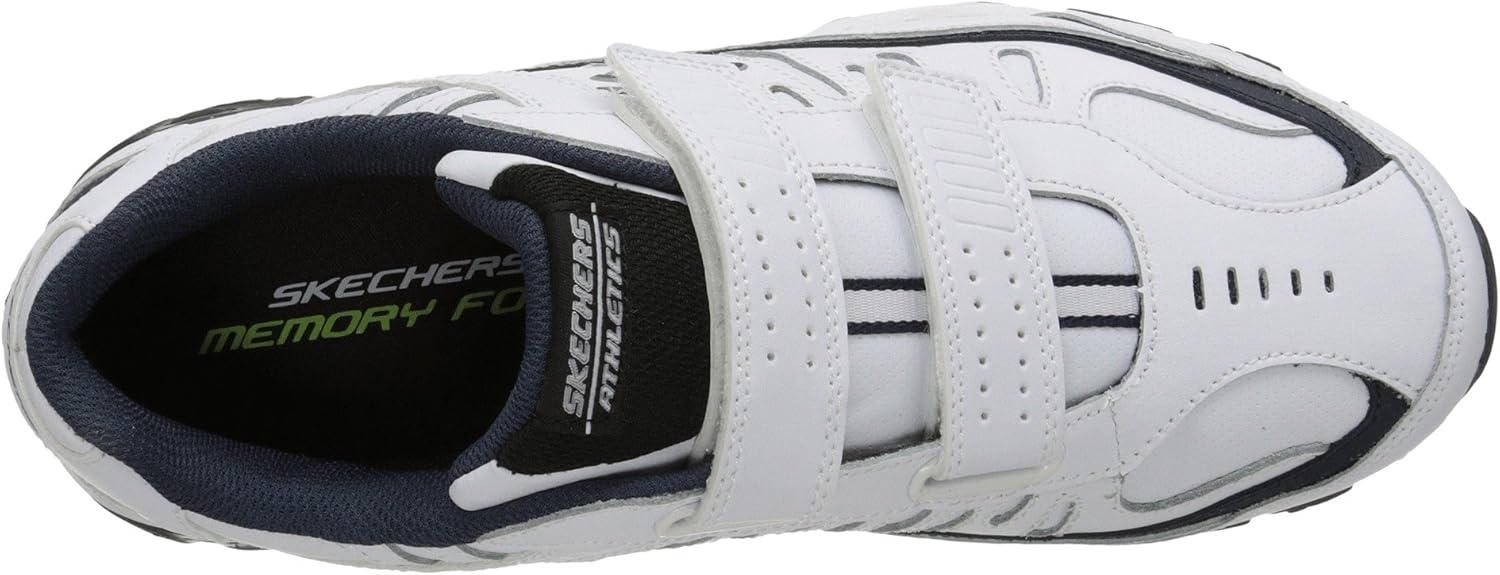 Мужские кроссовки Skechers Afterburn Memory Fit-Final Cut, белый/синий/темно-синий — фото 3
