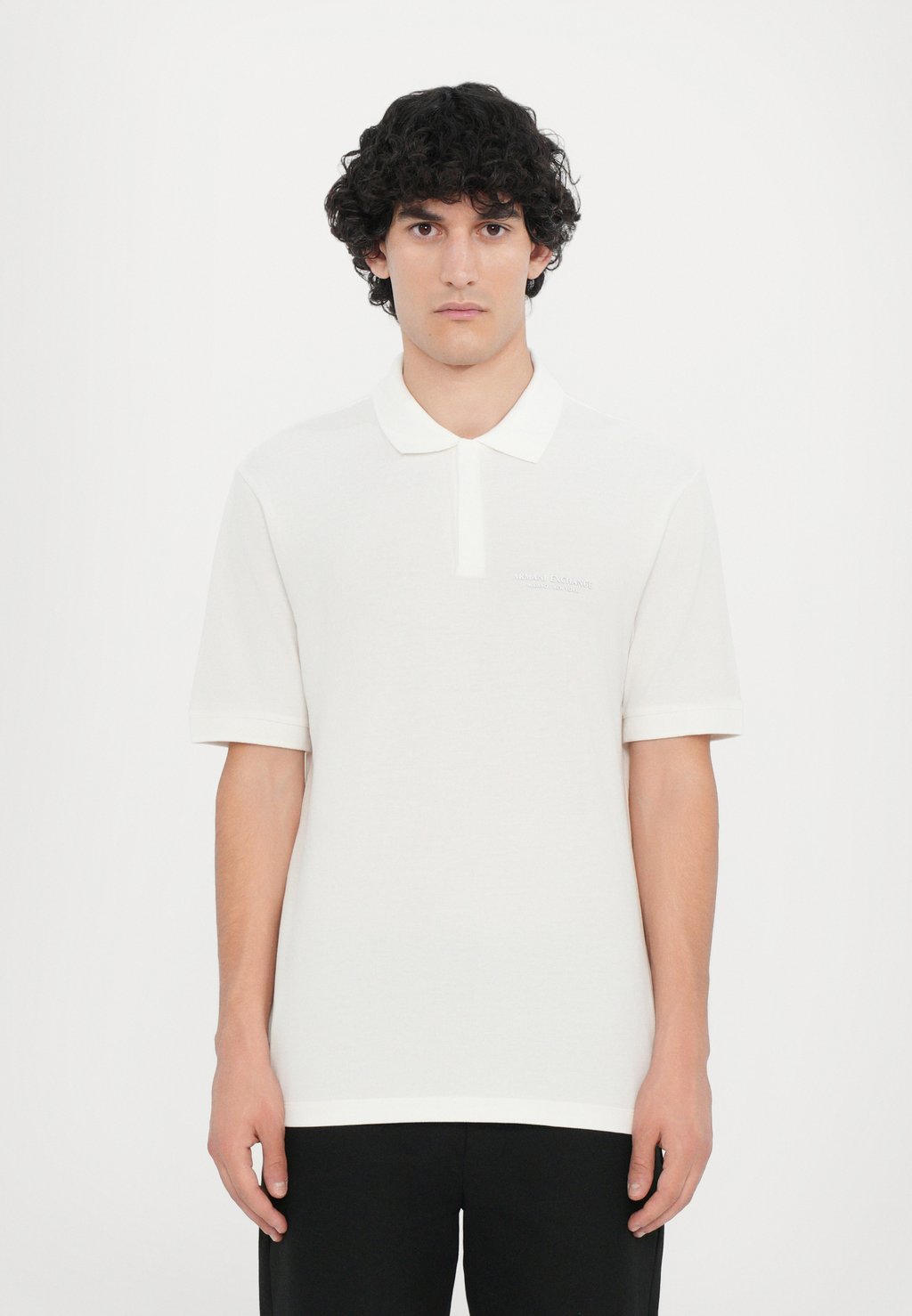 

Поло Armani Exchange, слоновая кость