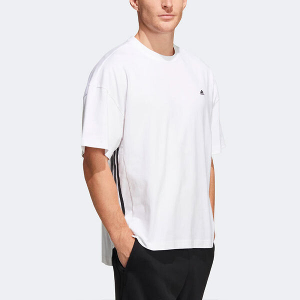 Футболка adidas M city Loose T Side Contrasting Colors Round Neck Pullover Short Sleeve White, мультиколор — фото 4