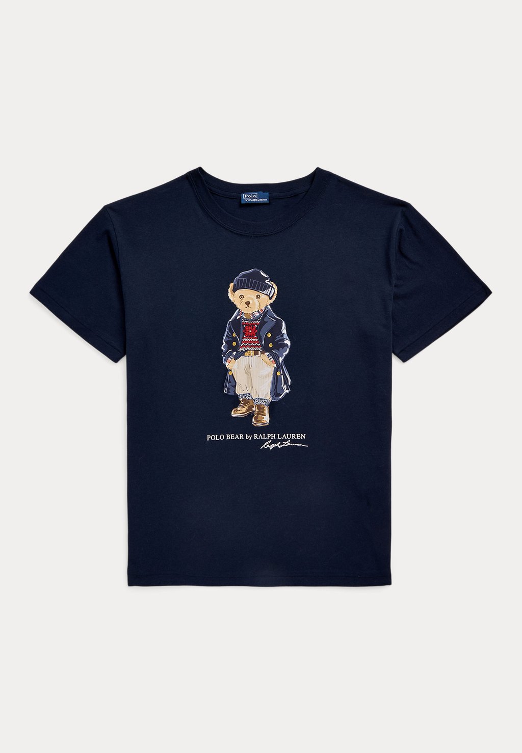 

Футболка с принтом POLO BEAR LOGO COTTON JERSEY TEE Polo Ralph Lauren, темно-синий