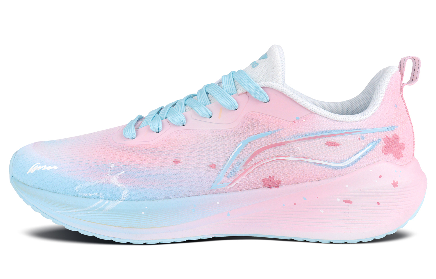 

LiNing Wuyue амортизирующие дышащие легкие низкие кроссовки для тренировок, бега на длинные дистанции и городских пробежек мужские Li-Ning, розовый