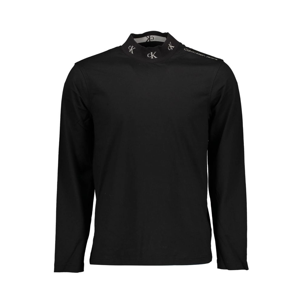 

Черная хлопковая футболка Calvin Klein, черный