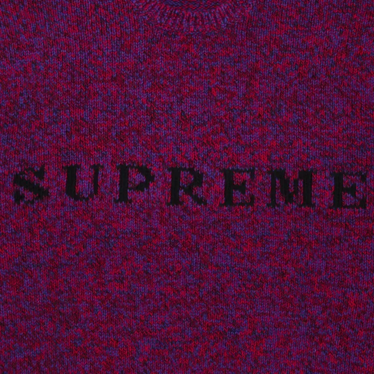 Свитер Supreme Contrast Logo 'Red Melange' — фото 2