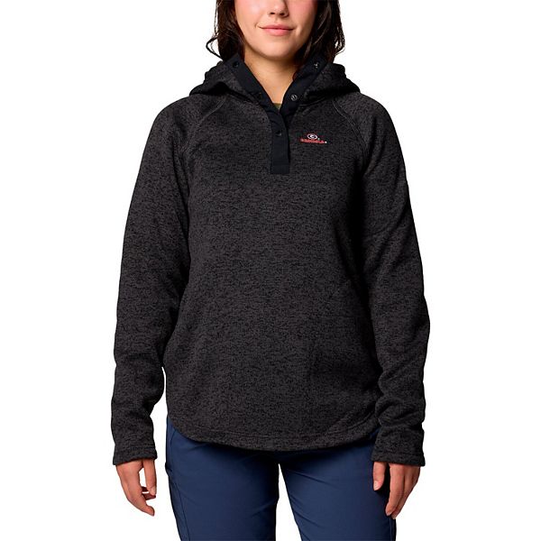 

Женский черный свитшот Georgia Bulldogs с капюшоном и регланным рукавом Columbia