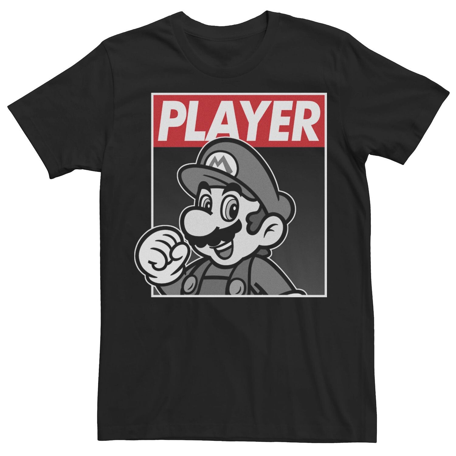 

Мужская красная футболка с плакатом Nintendo Super Mario Player Licensed Character, Красный, Мужская красная футболка с плакатом Nintendo Super Mario Player Licensed Character