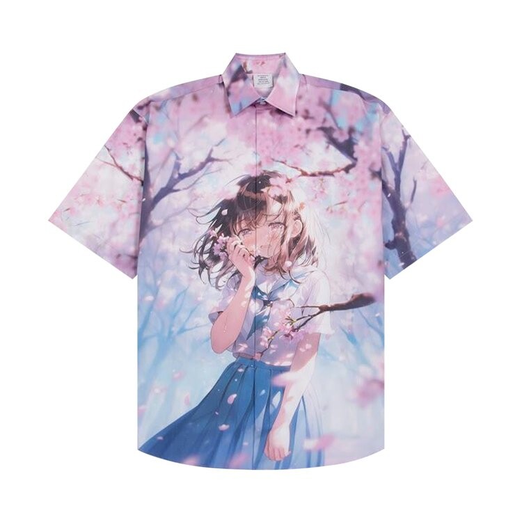 

Рубашка Vetements Anime Short-Sleeve Shirt, синий