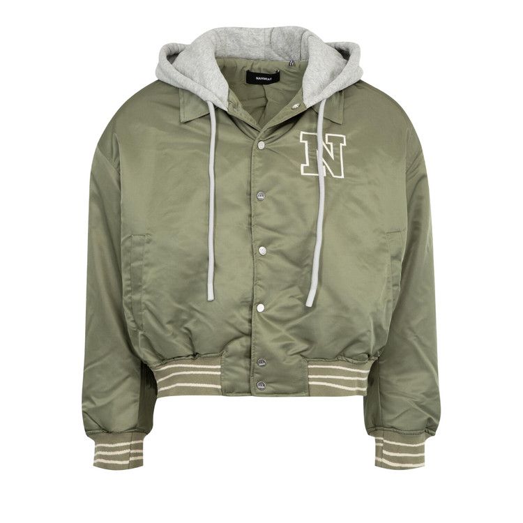 

Бомбер Nahmias Nylon Hooded Bomber, Army Green