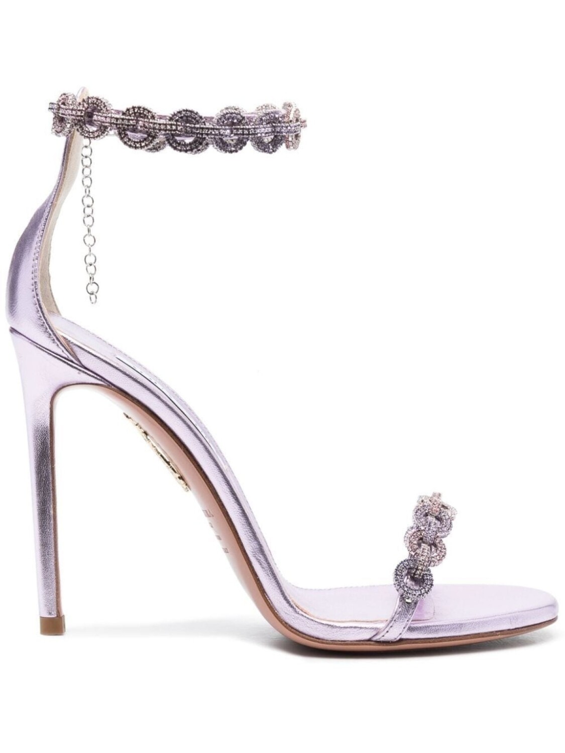 

Aquazzura босоножки с кристаллами, фиолетовый