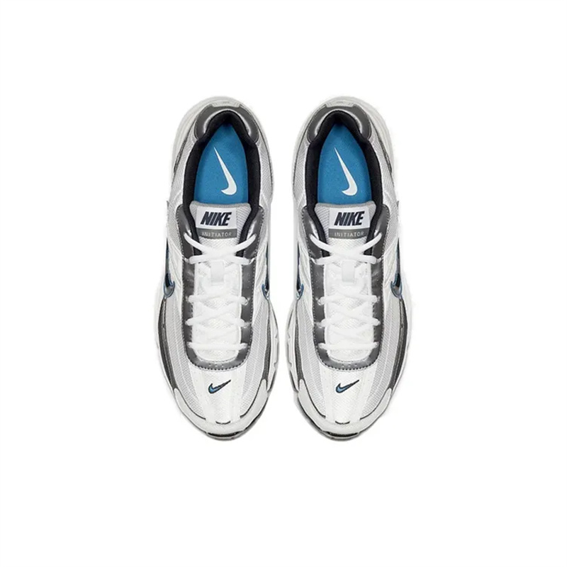 Низкие детские кроссовки с амортизацией и поддержкой Nike, белый/синий — фото 2
