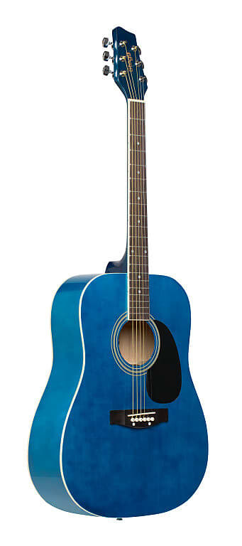 

Акустическая гитара STAGG Blue dreadnought acoustic guitar with basswood top
