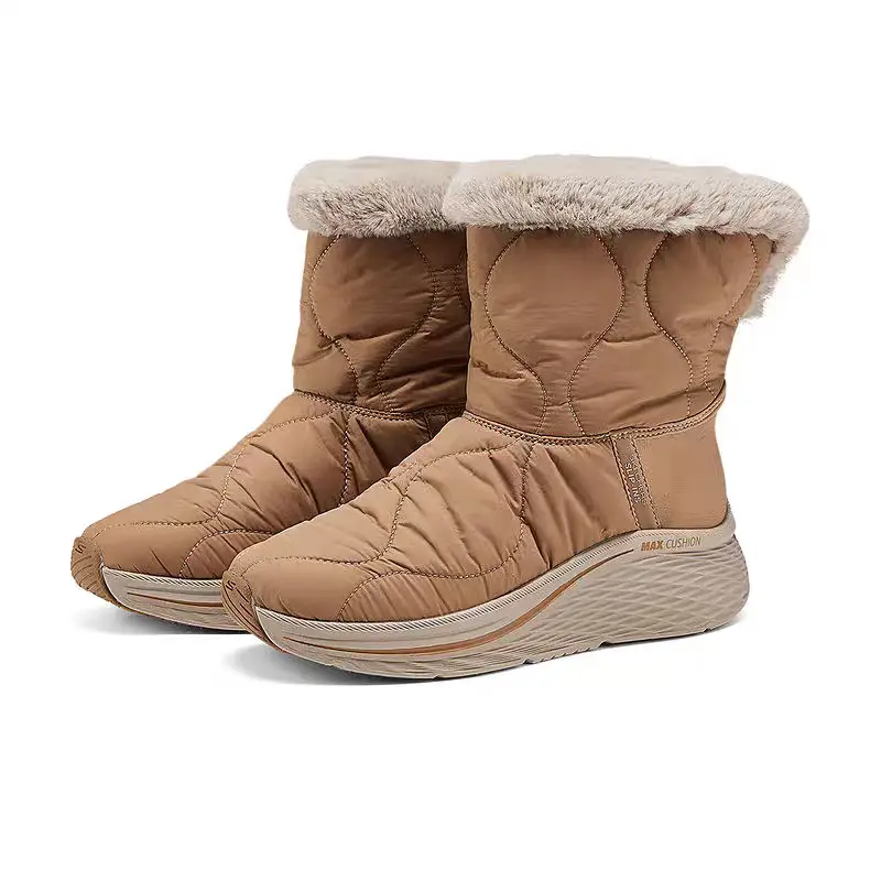 Зимние ботинки женские Skechers стеганые на платформе, коричневый — фото 3
