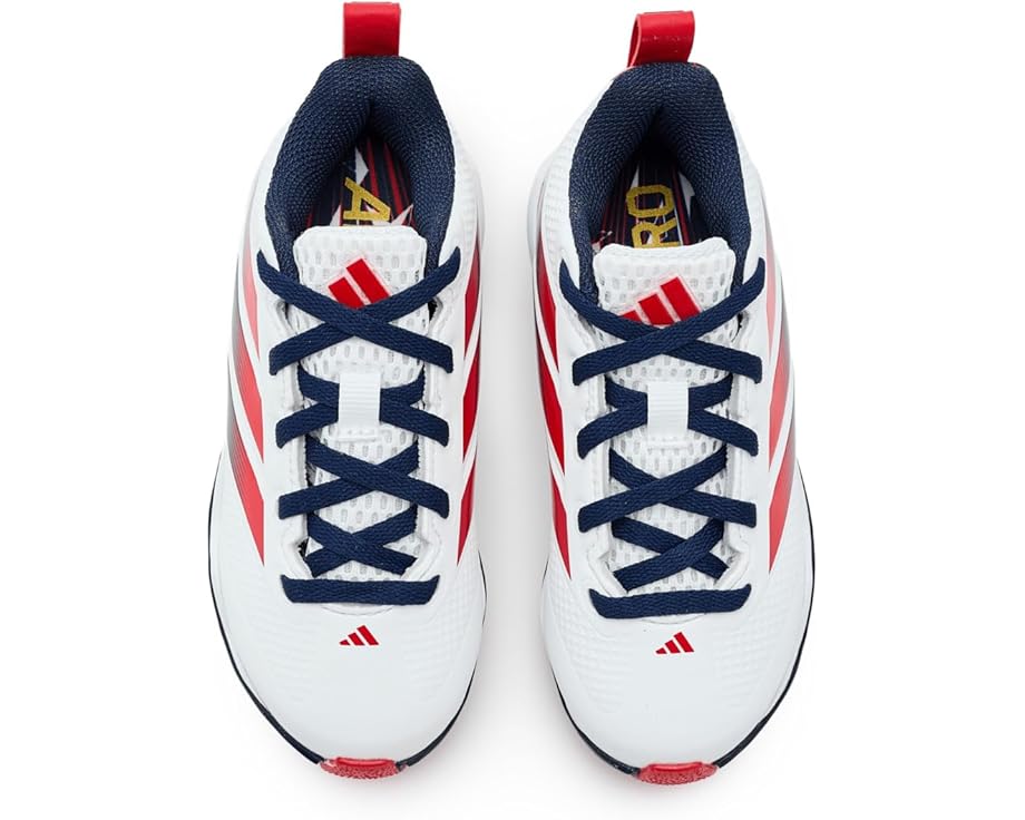Унисекс кроссовки Adidas Kids Adizero Impact 2.0 Duogout, White/Team Navy Blue /Team Collegiate Red — фото 2