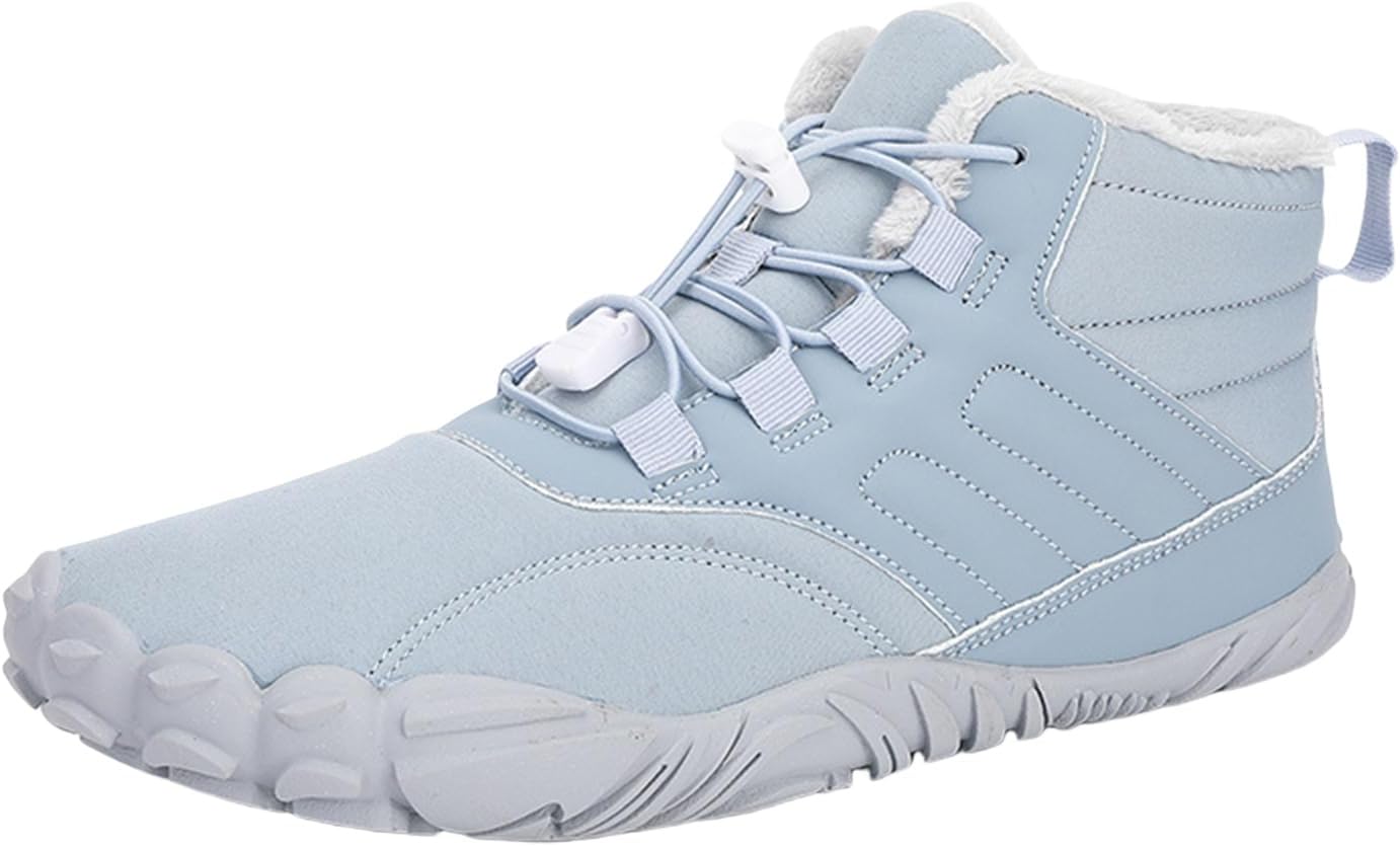 

Зимняя обувь для походов, босоножки, утепленные мехом, водонепроницаемые и противоскользящие походные хлопковые ботинки, унисекс, зимние снежные ботинки Generic, светло-голубой