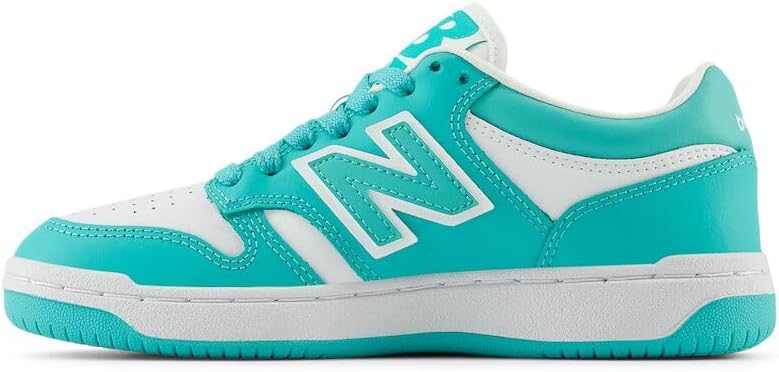 

Детские кроссовки New Balance 480 V1 на шнуровке (унисекс), белый/бирюзовый