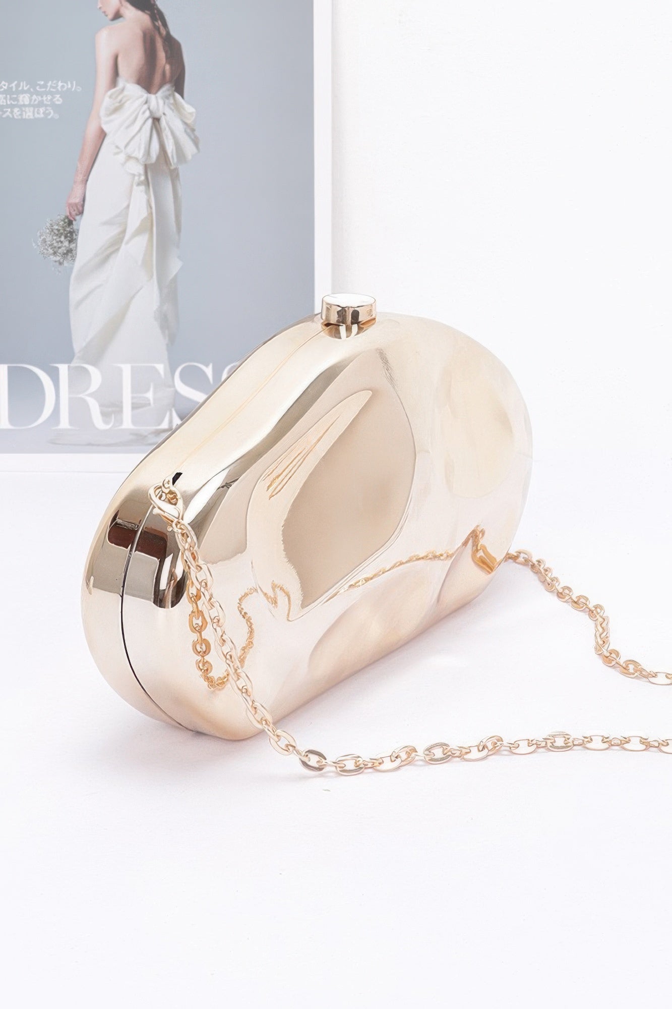 

Металлический пластиковый вечерний клатч FASHNZFAB