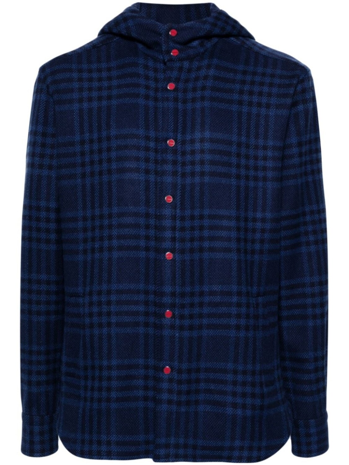 

Kiton кашемировая рубашка в клетку, синий