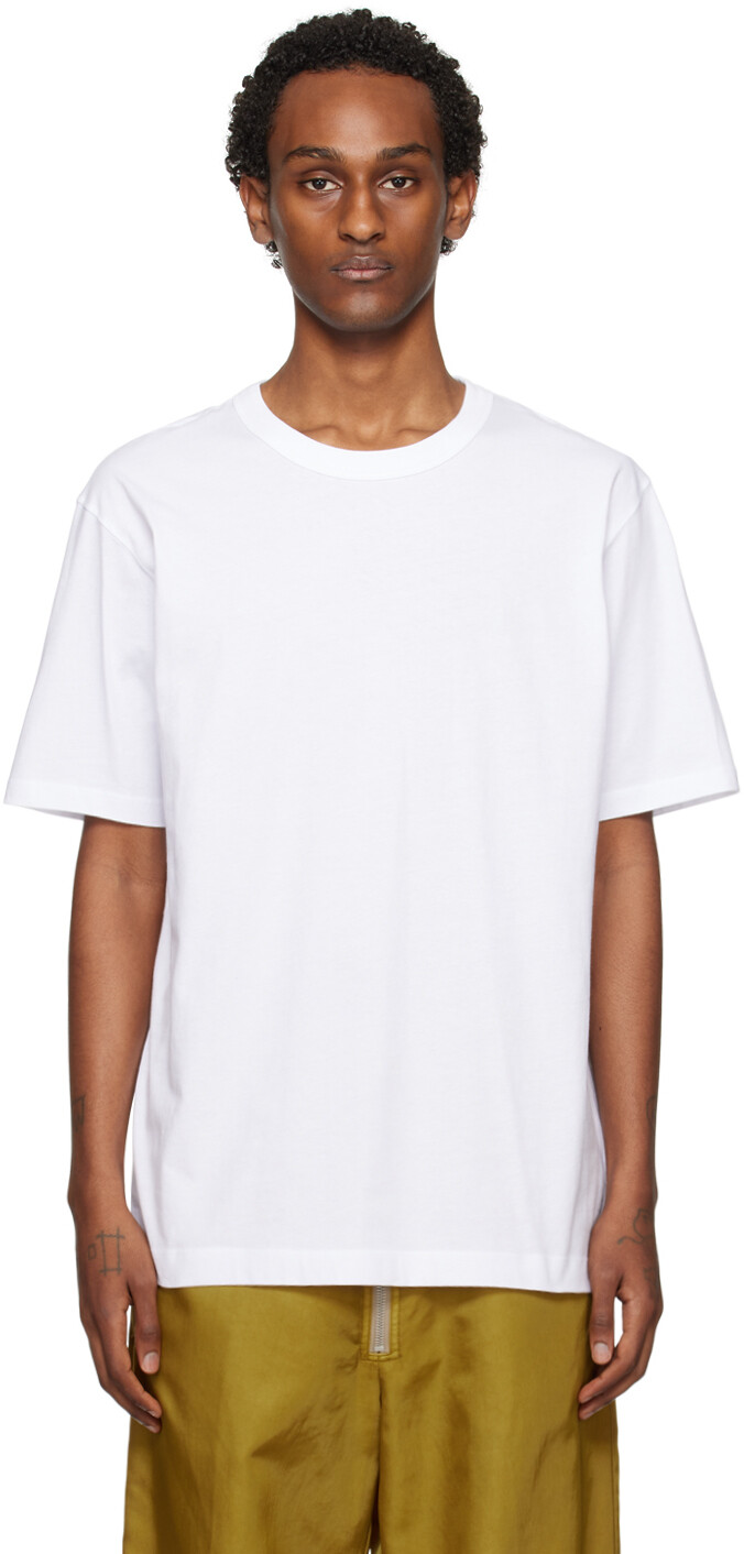 

Белая футболка с заниженными плечами Dries Van Noten, цвет White