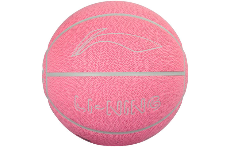 

LINING Баскетбольный мяч badfive pu розовый размер 7 светящийся в темноте unisex