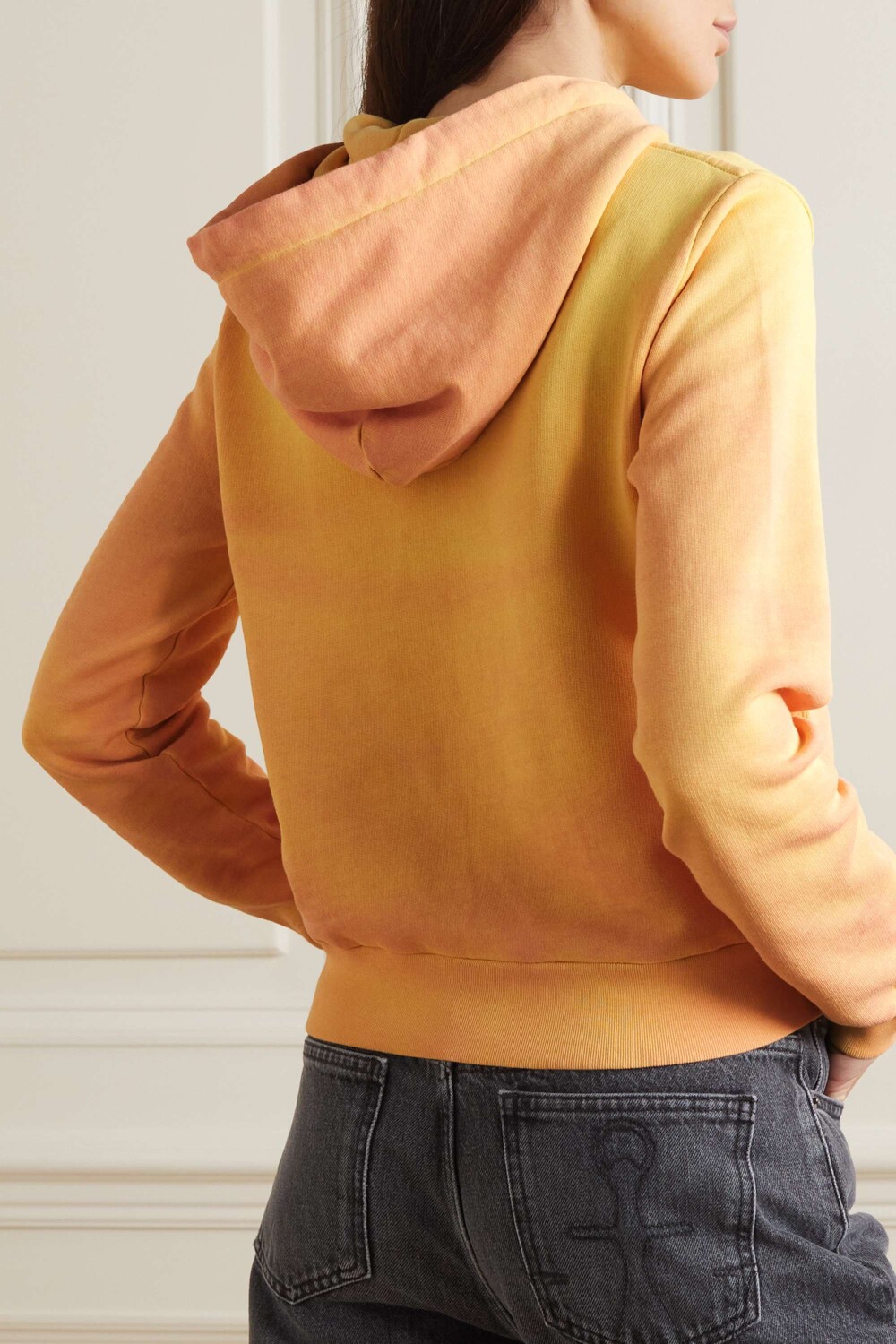 

ACNE STUDIOS Толстовка с капюшоном из термореактивного органического хлопка и джерси с принтом, апельсин, Оранжевый, ACNE STUDIOS Толстовка с капюшоном из термореактивного органического хлопка и джерси с принтом, апельсин