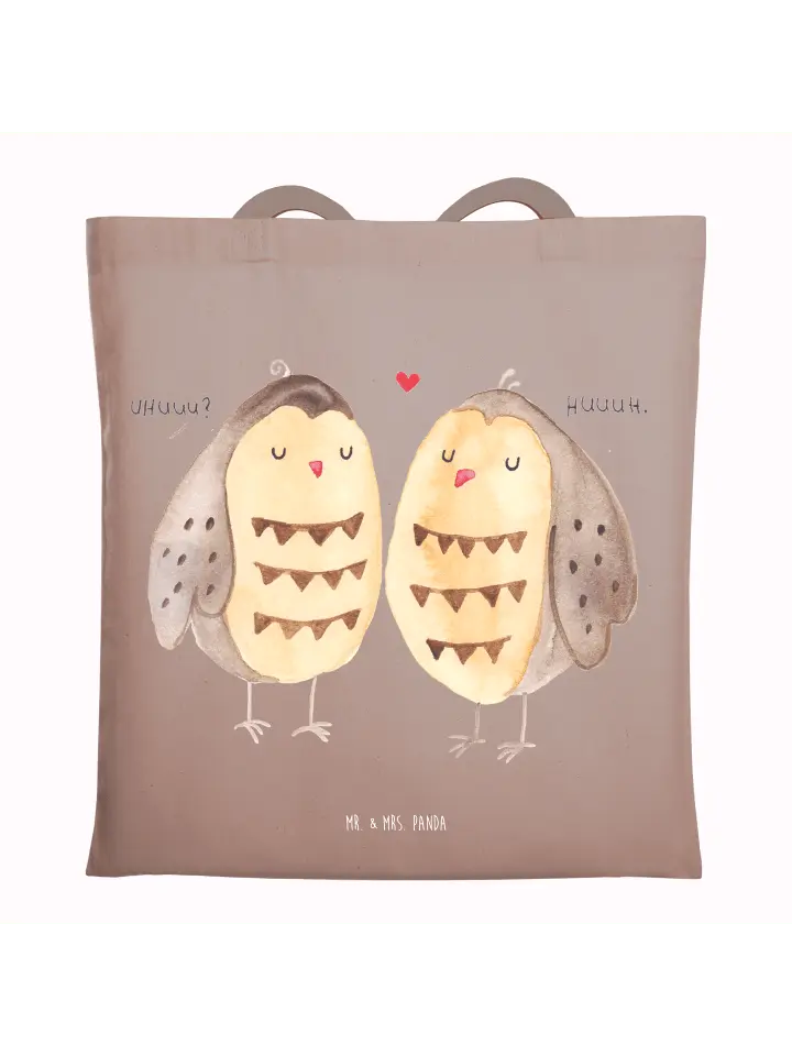 

Сумка для переноски Mr & Mrs Panda Eulen Liebe ohne Spruch, пастельно-коричневый