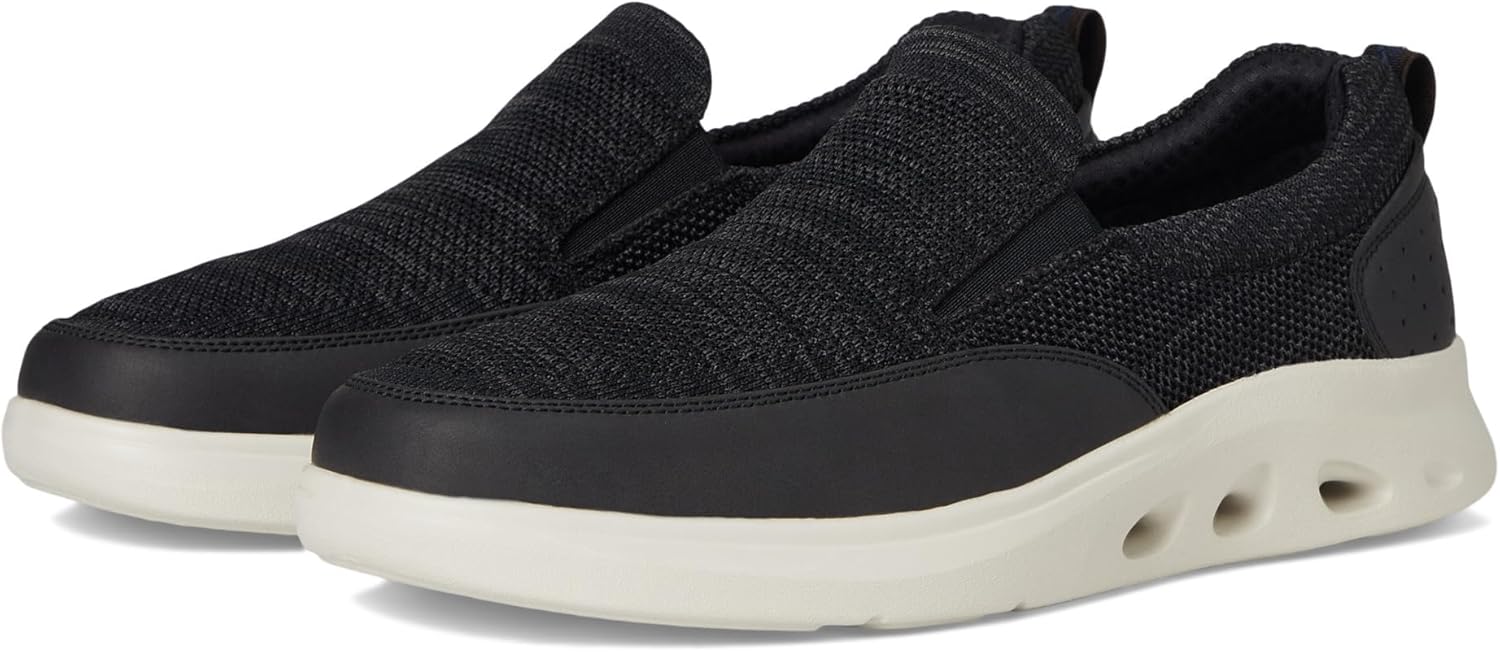 

Мужские кроссовки Nunn Bush Ponte Knit с мокасиновой ноской, без шнурков, гибридного стиля, легкие повседневные спортивные лоферы, черный