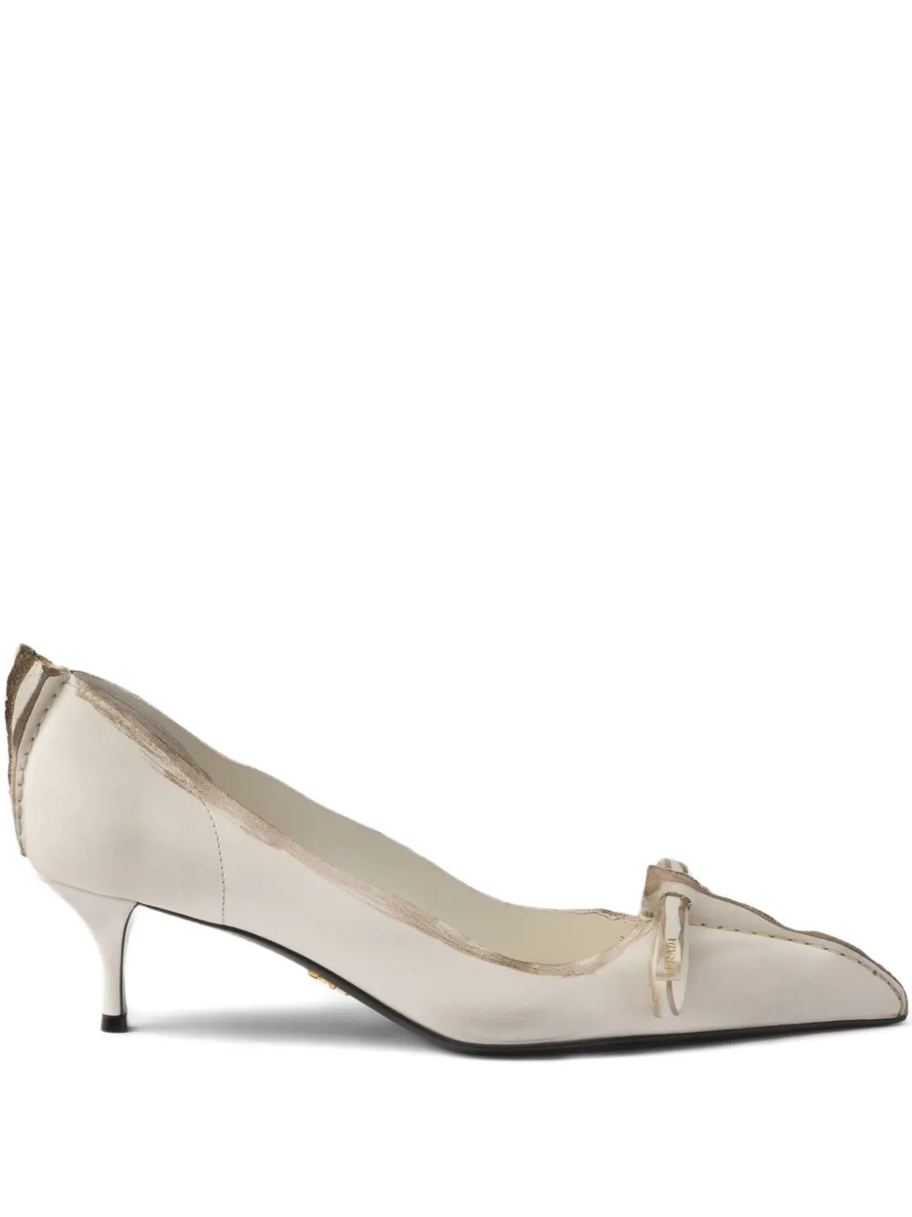 Туфли Antiqued 55 Prada, нейтральный