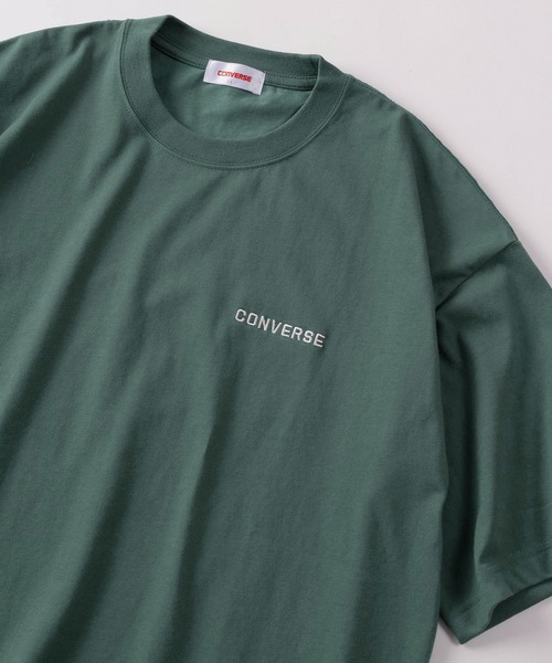 

Футболка с коротким рукавом, вышивка бренда, технология COOLMAX, унисекс, компактная CONVERSE, зеленый