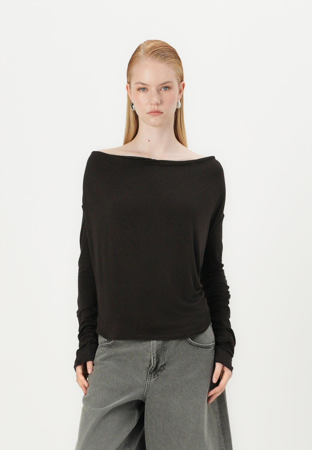 

Топ с длинными рукавами DRAPE LONG SLEEVE Weekday, коричневый