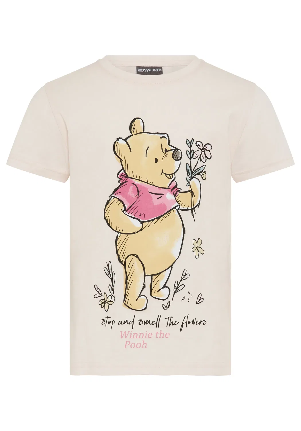 Футболка с принтом Winnie Pooh Kidsworld, розовый