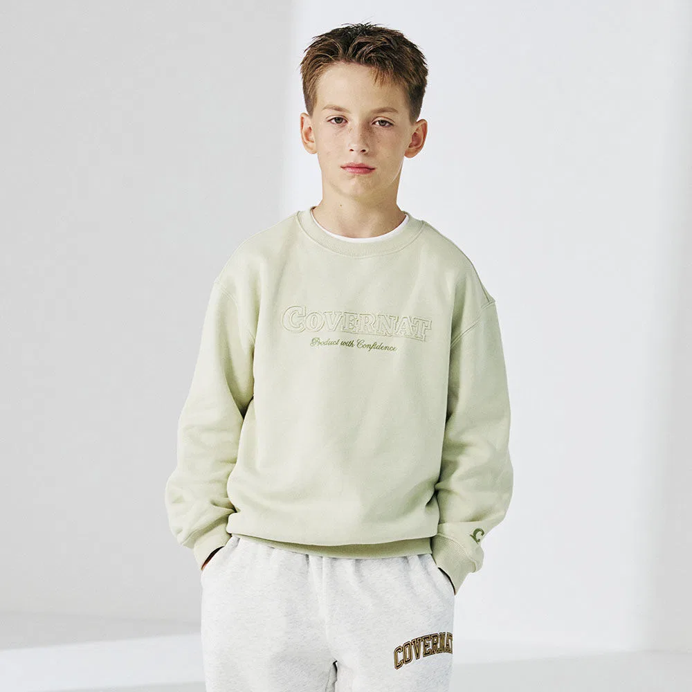 Детский светло-бежевый свитшот оверсайз Slim Warm от Covernat Kids