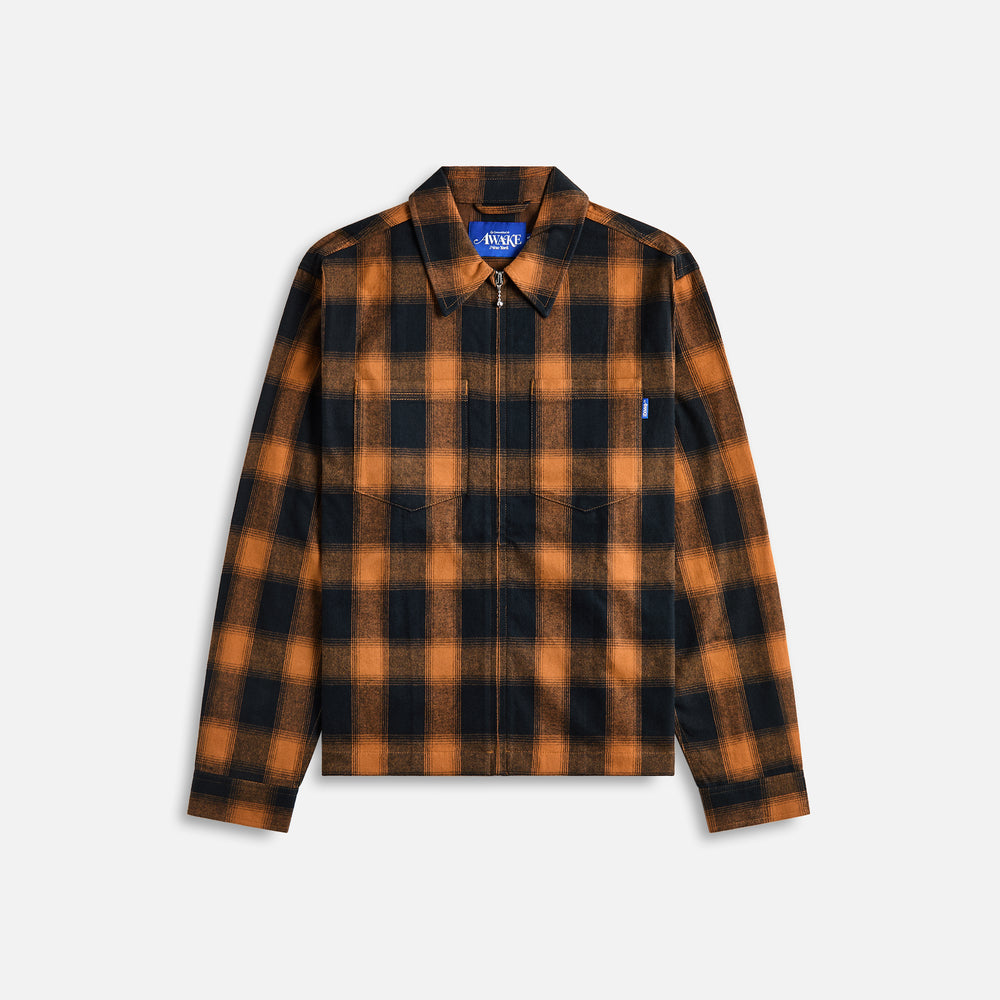 

Куртка Awake NY Brushed Flannel Shirt Jacket, цвет Orange Multi