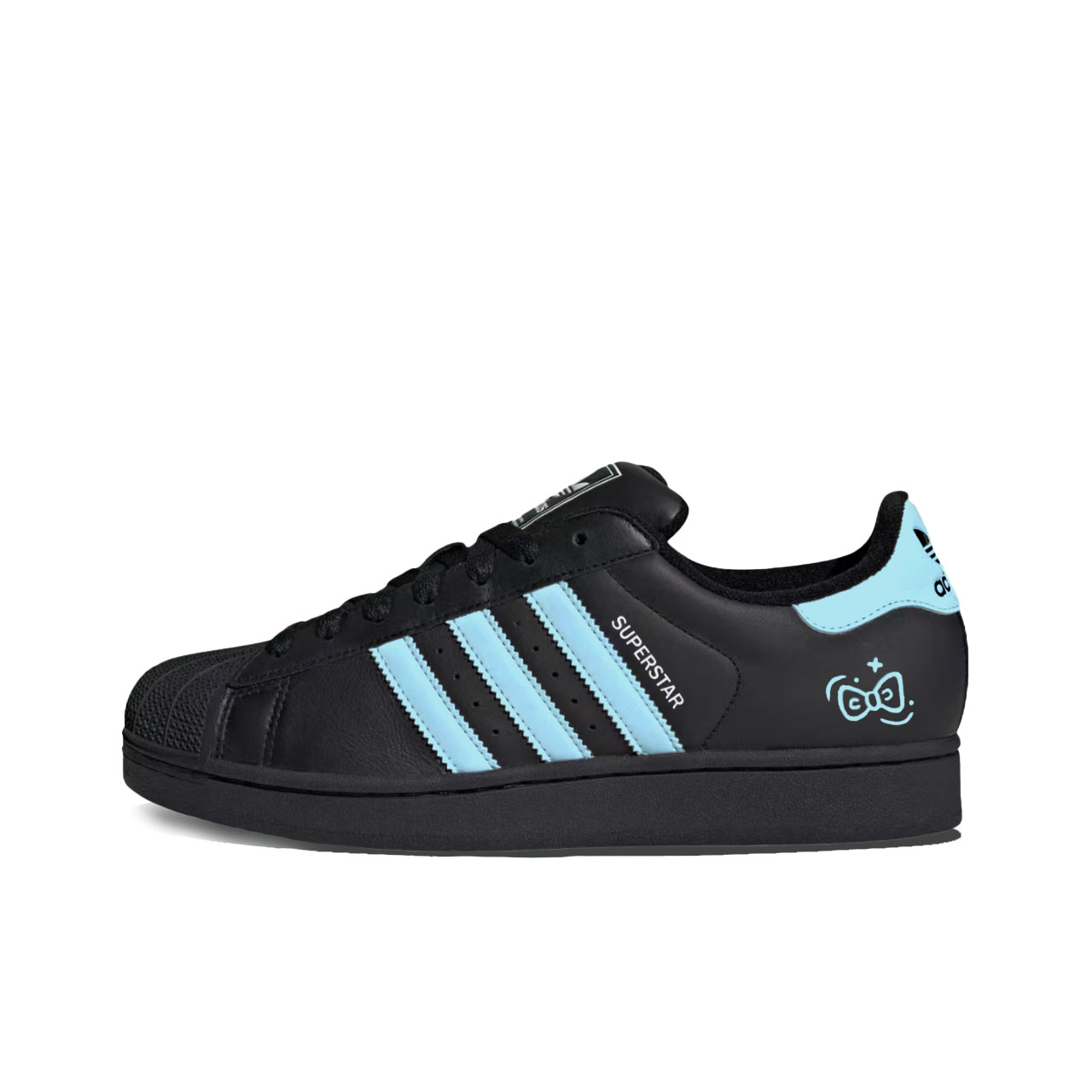 

Adidas Кроссовки Originals Superstar 2 с амортизацией, износостойкие, низкие, детские, черно-синие, для подростков