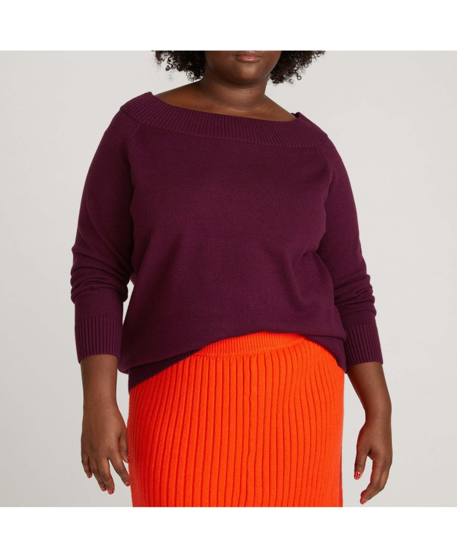 

Свитер Noomi с открытыми плечами больших размеров Universal Standard, Gamay