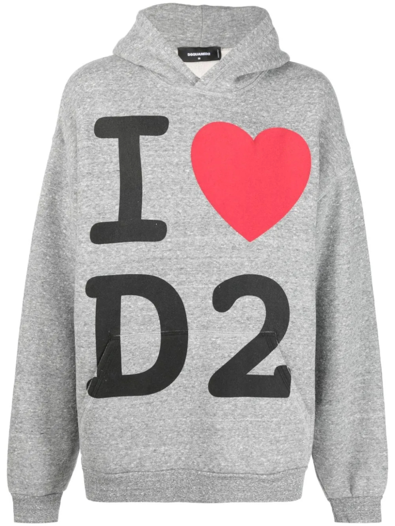 

DSQUARED2 худи с графичным принтом, серый
